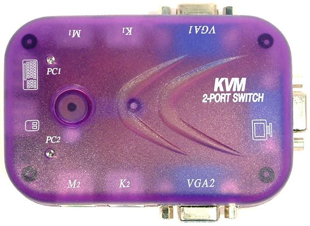 Image of KVM Data Switch (Monitor, Mouse, Keyboard) 2-port (IT4145)