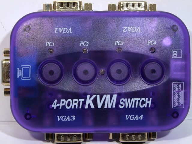 Image of KVM Data Switch (Monitor, Mouse, Keyboard) 4-port (IT4144)