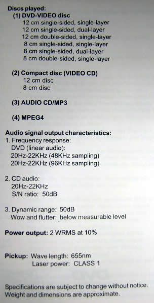 Image of RefleXion Portable DVD Player with 7inch display (IT3978)