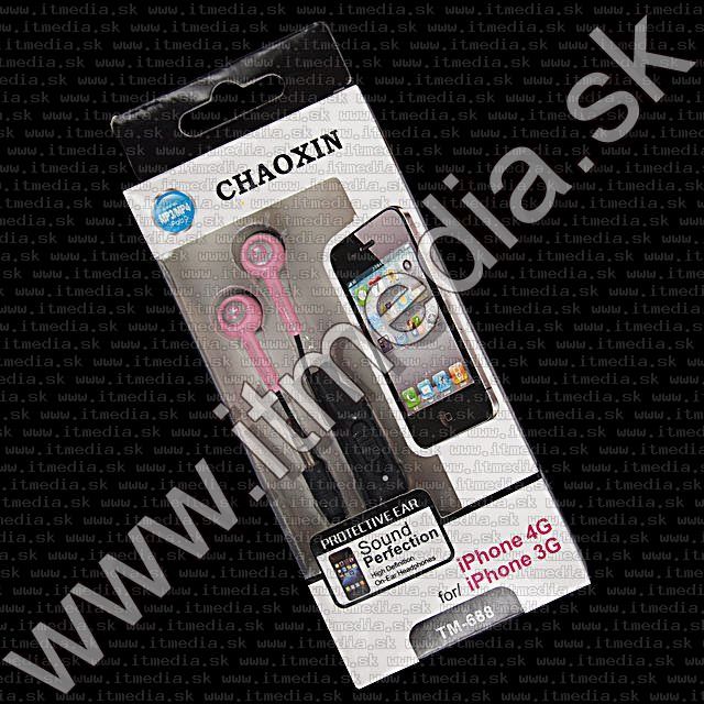 Image of ChaoXin *Pink* iPhone4  Silicon Earphone 3.5mm Vol. (IT9550)