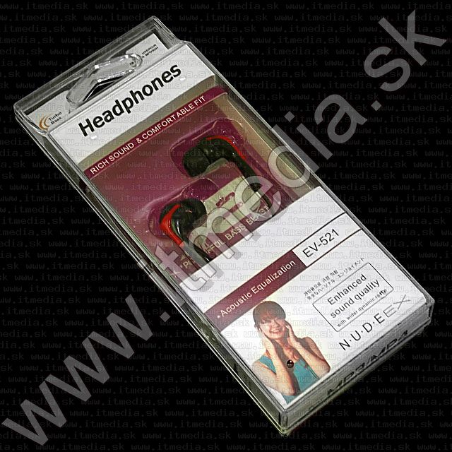 Image of EV-521 Earphone 2.5mm - 3.5mm *Black* *Silicone* (IT7588)