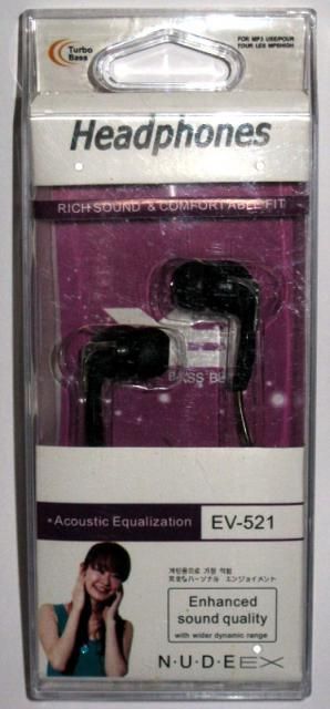 Image of EV-521 Earphone 2.5mm - 3.5mm *Black* *Silicone* (IT7588)