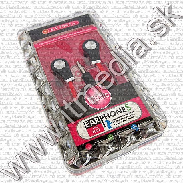 Image of EV9002A Earphone 3.5mm *Black-red* *Silicone* (IT9243)