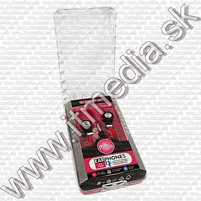 Image of EV9002A Earphone 3.5mm *Black-red* *Silicone* (IT9243)