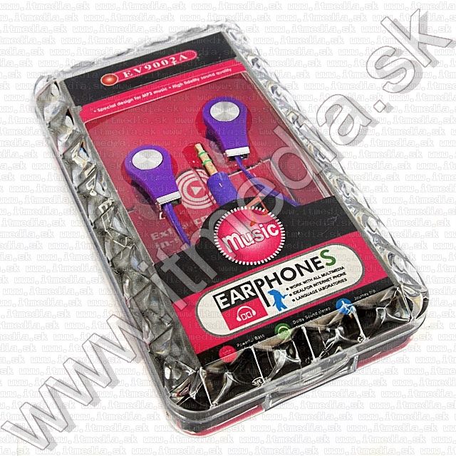 Image of EV9002A Earphone 3.5mm *Purple* *Silicone* (IT9245)