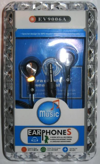 Image of EV9006A Earphone 3.5mm *Black* *Silicone* (IT7580)