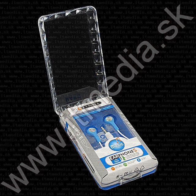 Image of EV9006A Earphone 3.5mm *Blue* *Silicone* (IT7581)