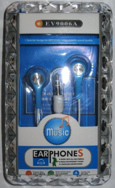 Image of EV9006A Earphone 3.5mm *Blue* *Silicone* (IT7581)