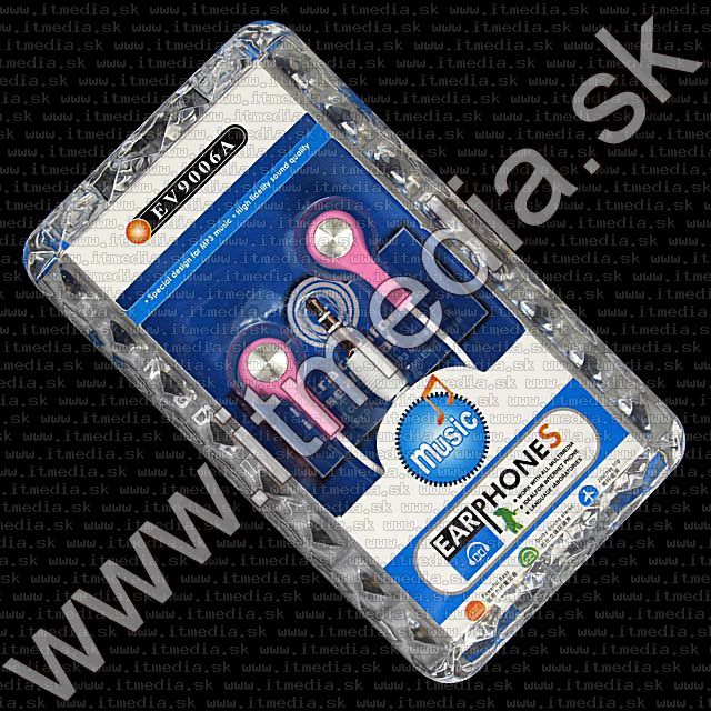 Image of EV9006A Earphone 3.5mm *Pink* *Silicone* (IT7582)