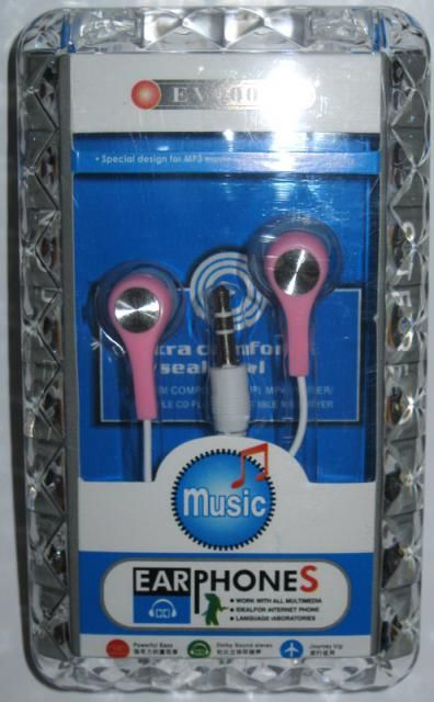 Image of EV9006A Earphone 3.5mm *Pink* *Silicone* (IT7582)