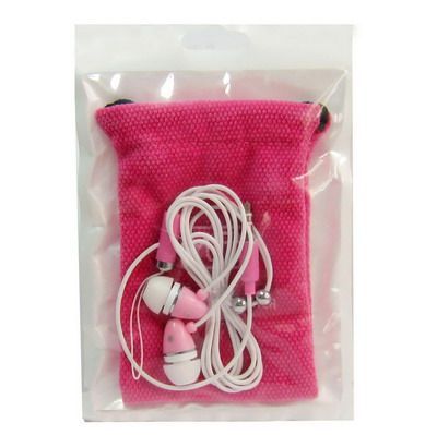 Image of IT Media *Pink* Earphone 3.5mm With Pouch (IT5806)