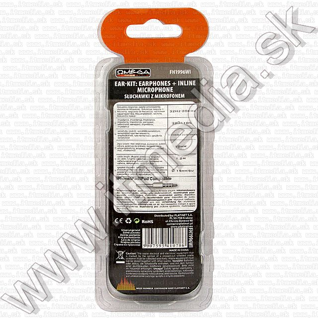 Image of Omega Freestyle Headset FH1996 White (IT7145)