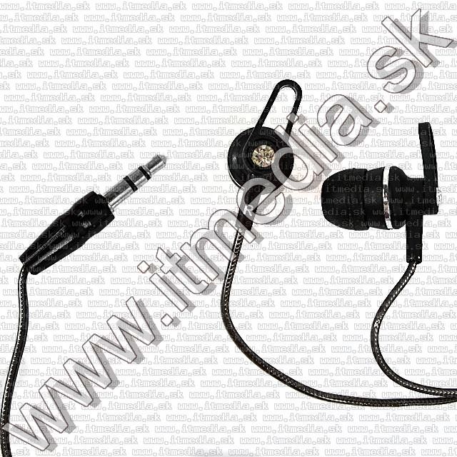 Image of Silicone Earphone 3.5mm *Black* Round packing (IT9037)