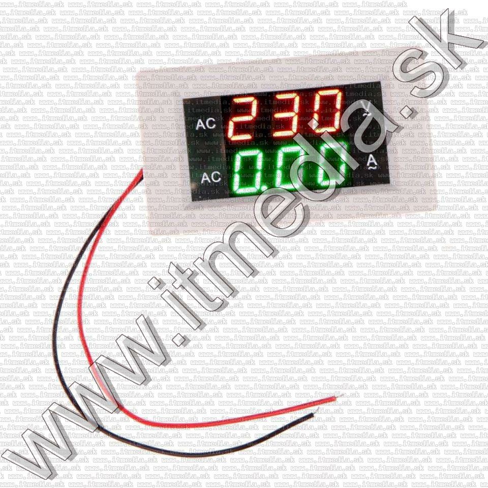 LED-es voltmérő és árammérő 0-100V 10A Fehér (IT14164) Image of LED-es voltmérő és árammérő 0-100V 10A Fehér (IT14164)