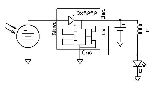 Image of Elektronikai alkatrész *Napelemes kertilámpa vezérlő IC* QX5252F TO-94 (IT12049)
