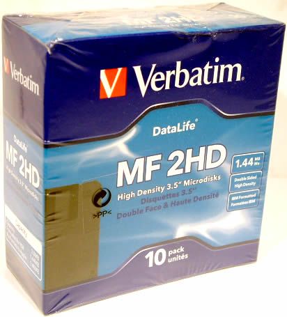 Verbatim Floppy, 10pack DSHD 1.44MB (IT2638) Image of Verbatim Floppy, 10pack DSHD 1.44MB (IT2638)