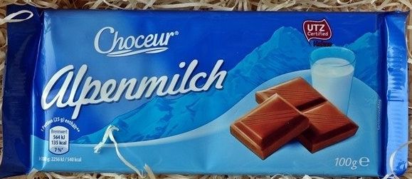 Choceur Alpenmilch Chocolate 100g UTZ (IT11717) Image of Choceur Alpenmilch Chocolate 100g UTZ (IT11717)