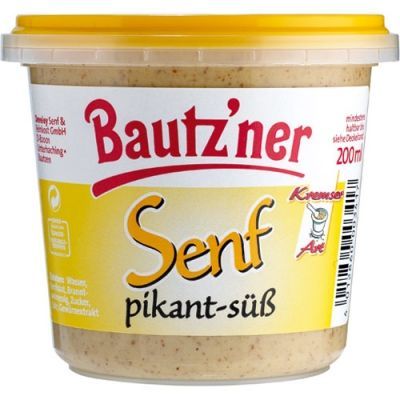 Image of Bautz&amp;#39;ner mustár (Pikáns-édes, Pikant Süß) 200ml (IT10345)