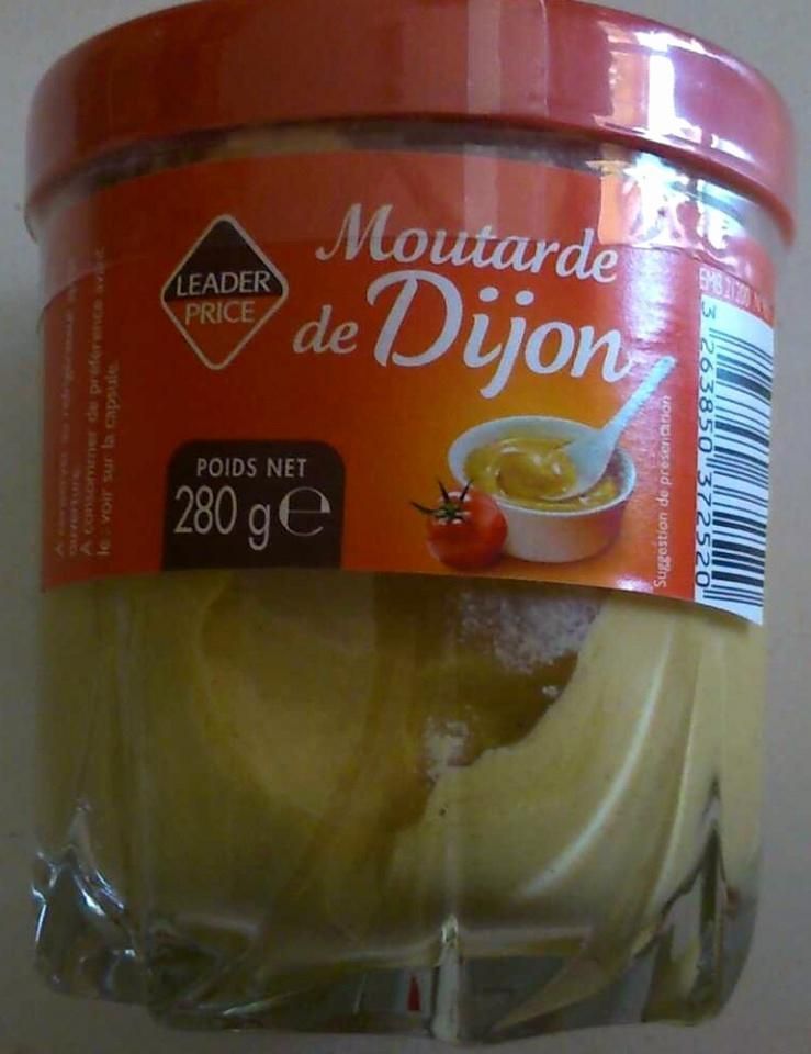 Image of Dijon Mustard (Leader Price) 280g Glass (IT13999)
