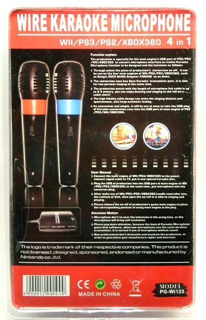 Image of 4-in-1 Wired Karaoke microphone set (2 microphone) (IT4366)