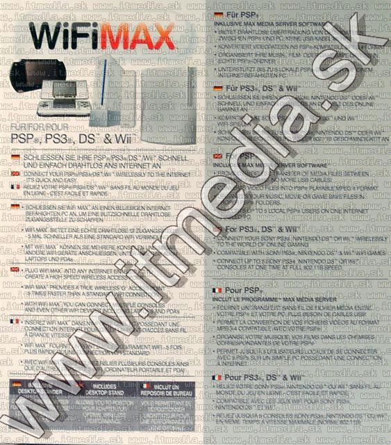 Image of Datel WiFiMAX for PS3-PSP-DS-Wii (IT4832)