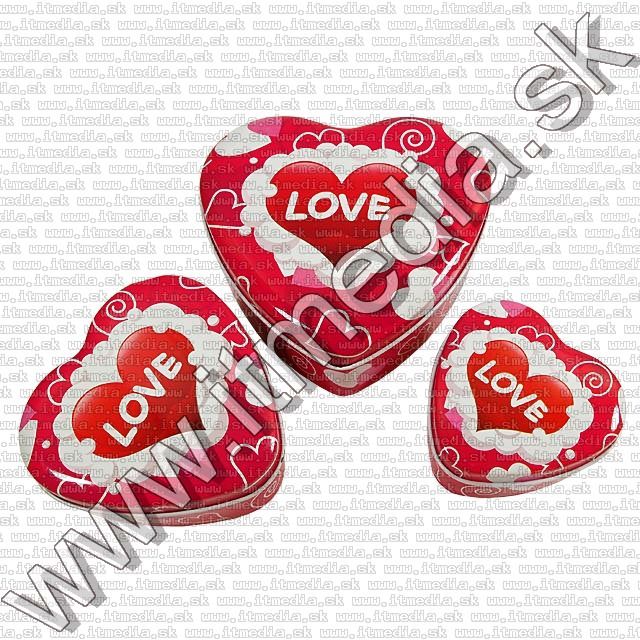 Image of Szíves Ajándékdoboz 3db fém *PINK* (IT8039)