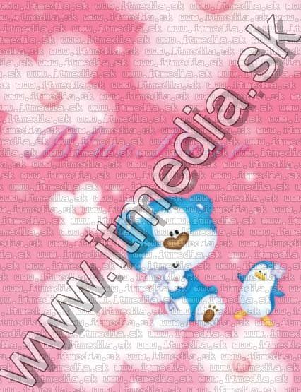 Plastic Gift Bag 9x31x39cm *Ibis and Penguin* *Pink* (IT8179) Image of Plastic Gift Bag 9x31x39cm *Ibis and Penguin* *Pink* (IT8179)