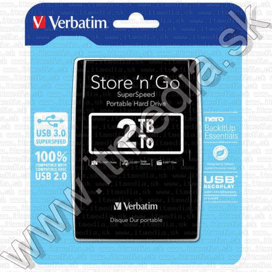 Image of Verbatim External *USB3*  HDD 2000GB 2.5 (53177) (IT10669)