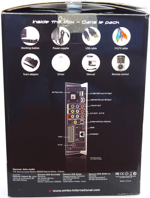 Image of Emtec MovieCube HDD movileplayer S800 DVB-T (500 GB) (IT3946)