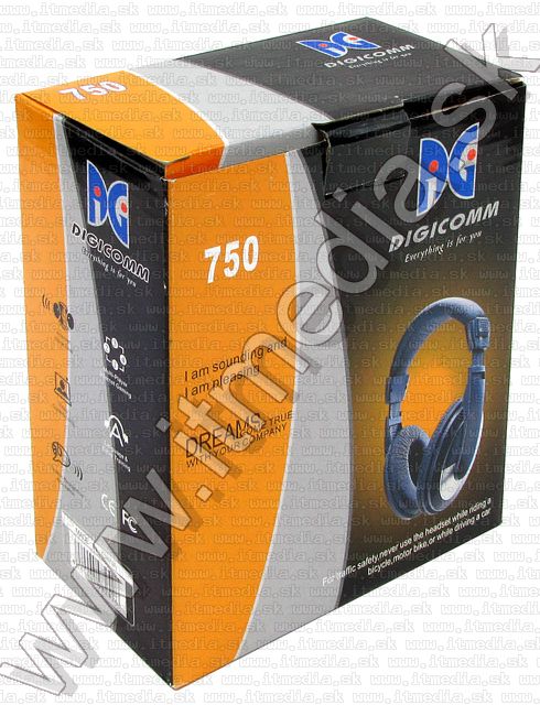 Image of Digicomm HeadPhones 750 +mic (IT5514)