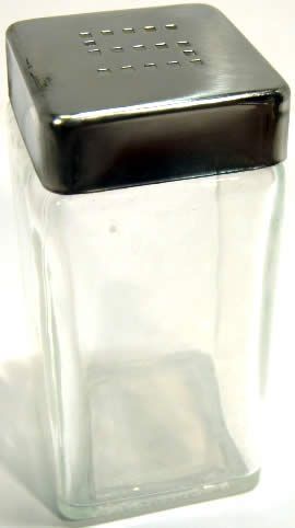 Image of Glass Salt and Pepper Shaker 10cm *square* (IT3963)