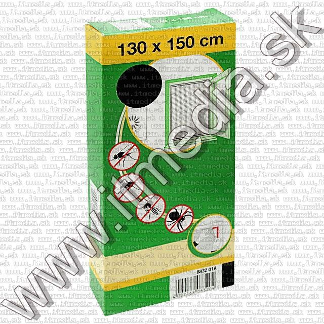 Image of Műanyag rovarháló 130x150cm méret (Tépőzáras rögzités) (fekete) (IT9103)