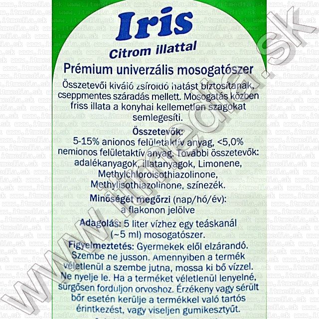 Image of Iris Mosogatószer 1000 ml Citrom (IT9088)