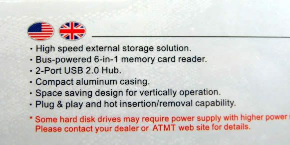 Image of ATMT External IDE HDD Housing (3.5) +CardReader +HUB (IT3299)