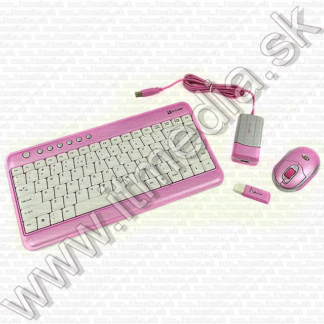 Image of G-Cube Mini WIRELESS Multimedia Keyboard + Mouse (ENG) GRKST520C (IT7542)