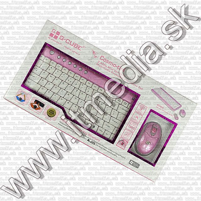 Image of G-Cube Mini WIRELESS Multimedia Keyboard + Mouse (ENG) GRKST520C (IT7542)