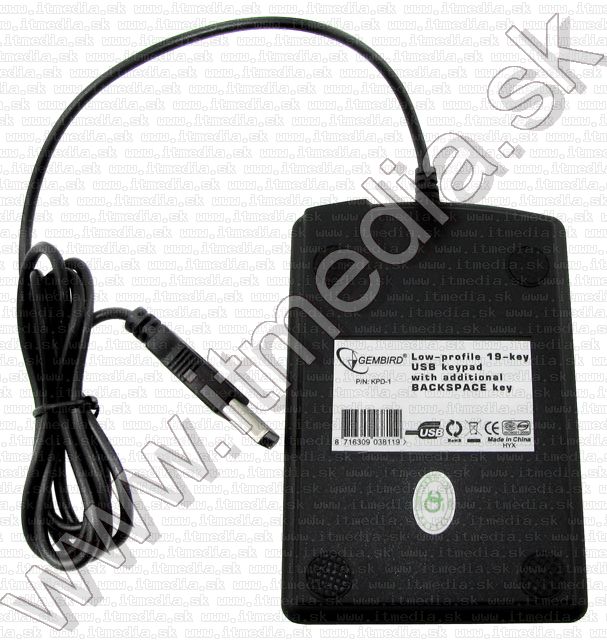 Image of Gembird 19-key Numeric Keyboard USB (IT5589)