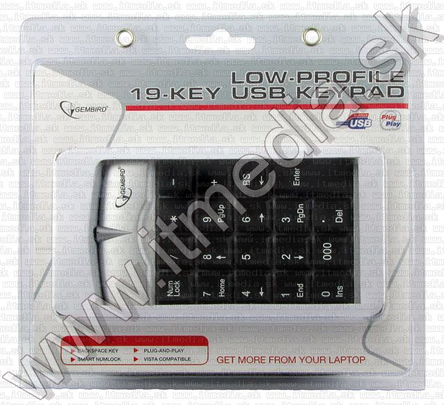 Image of Gembird 19-key Numeric Keyboard USB (IT5589)