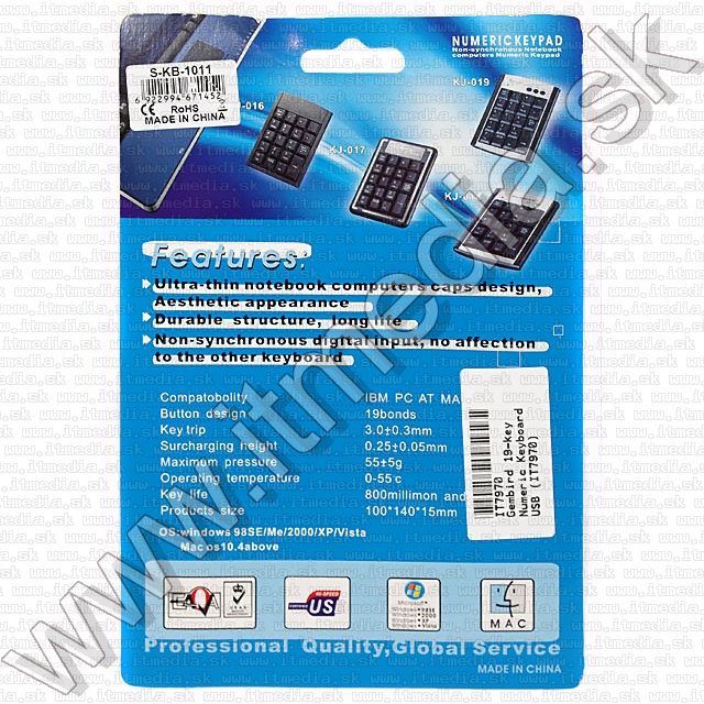 Image of 19-key Numeric Keyboard USB (IT7970)