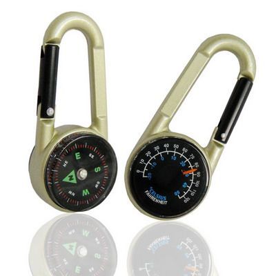 Image of KeyHanger Carabiner **Compass and Thermometer** (IT5808)