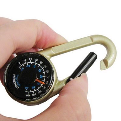 Image of KeyHanger Carabiner **Compass and Thermometer** (IT5808)
