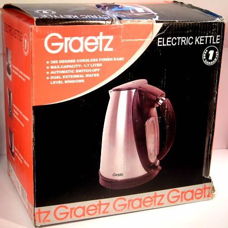 Image of Electric Kettle 1.7 liter *Stainless Steel* 2 kW INFO! (IT3238)