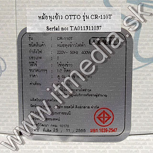 Image of Otto Rizs főző 1 literes (teflonos) (IT9312)