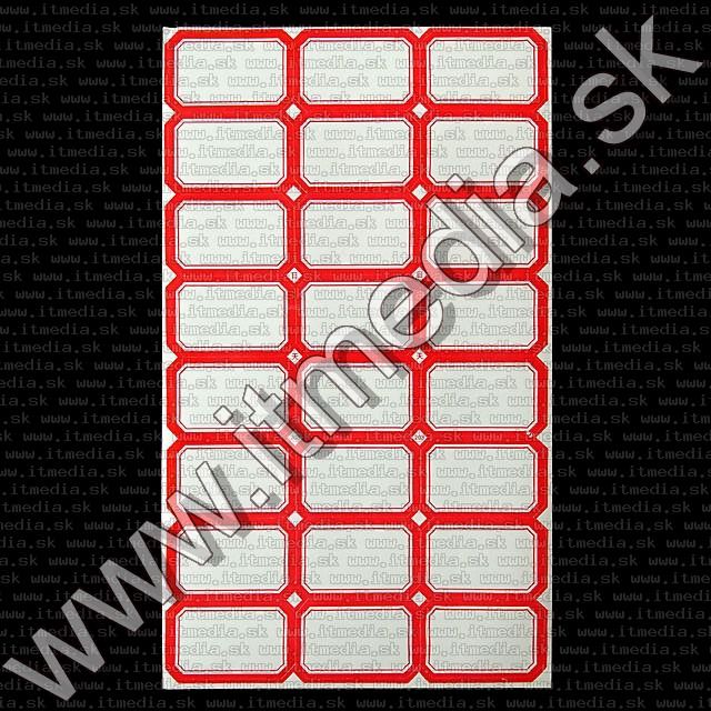 Image of Noname Self-adhesive labels 20x38mm (24) Red (IT8031)