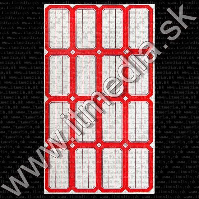 Image of Noname Self-adhesive labels 28x50mm (16) Red (IT8032)