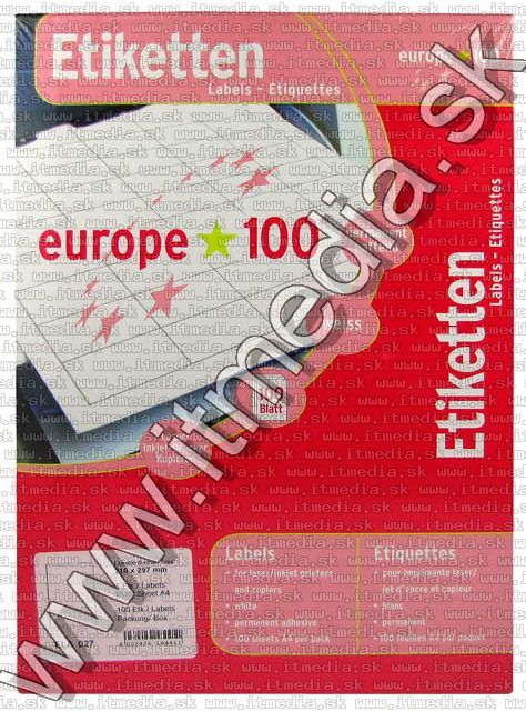 Image of Europe 100 self-adhesive labels A4 (1*)210x297mm (27) (IT5716)