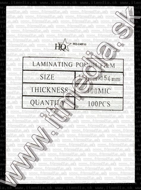 Image of Hot Laminating pouches A6 100 micron 100pk (IT5223)