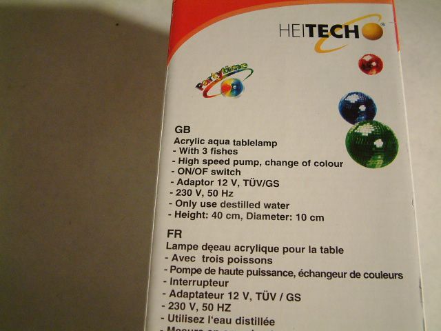 Image of Acryl Desk Water Effect Lamp 3 fish (IT1551)