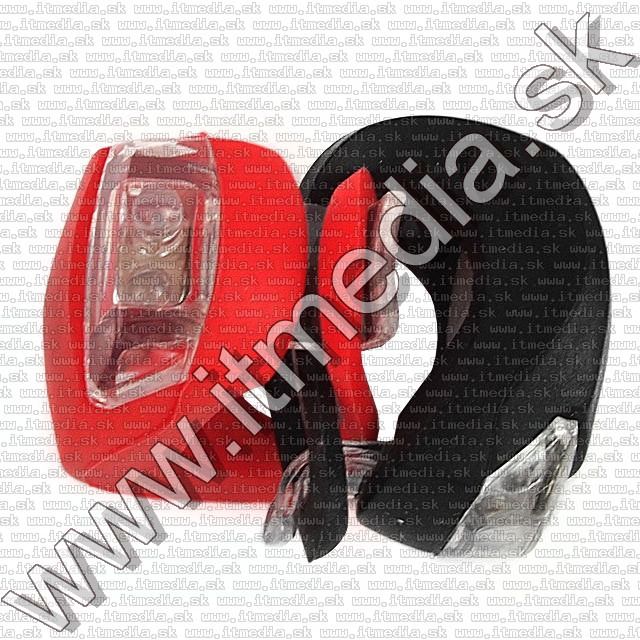 Image of Silicone 2-LEDs Bicycle Lamp SET(Black Front + Red Rear) (IT8873)