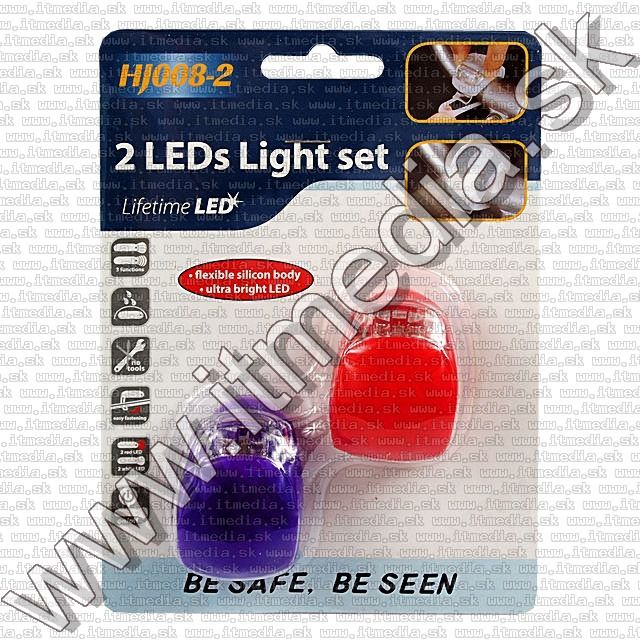 Image of Silicone 2-LEDs Bicycle Lamp SET(Purple Front + Red Rear) (IT8874)